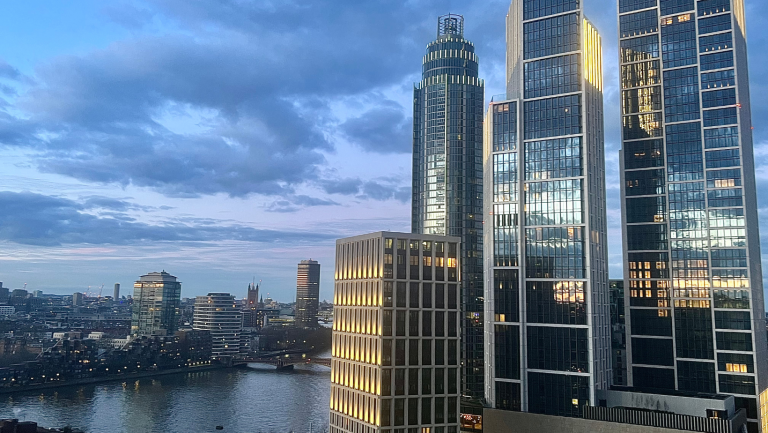 London city view from The Embassy Gardens Chiropractic Concierge Service