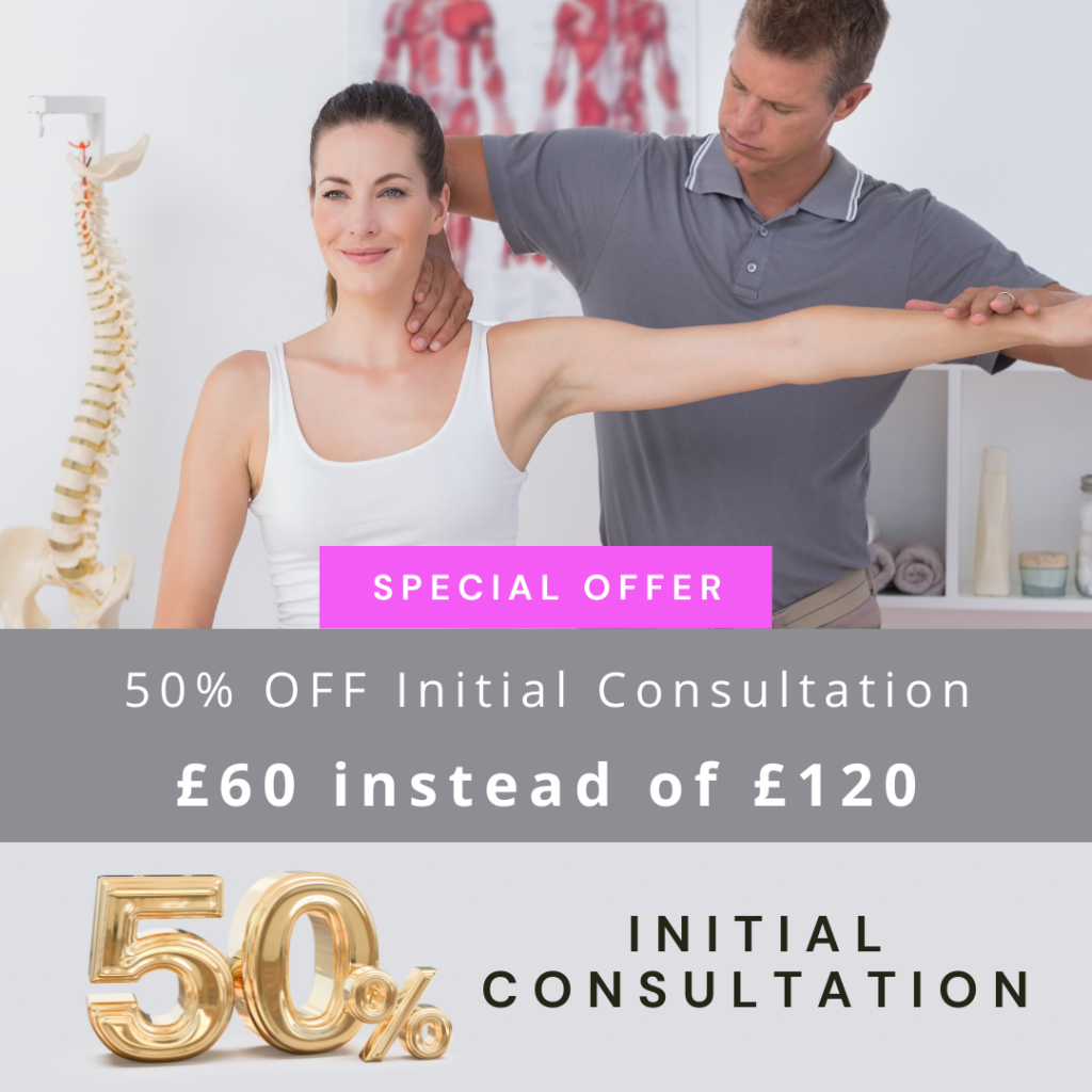 Chiropractor in a treatment room at Nine Elms Chiropractic